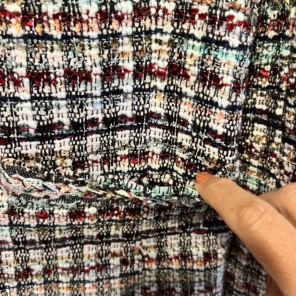 Talbots Multicolor Adele Tweed Jacket Blazer Career Work size 12